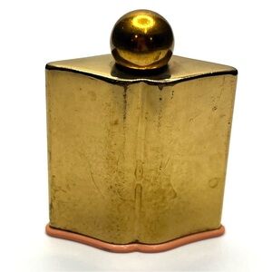 Vintage Coty L’Origan Perfume Bottle Gold Tone Art Deco Vanity Decor